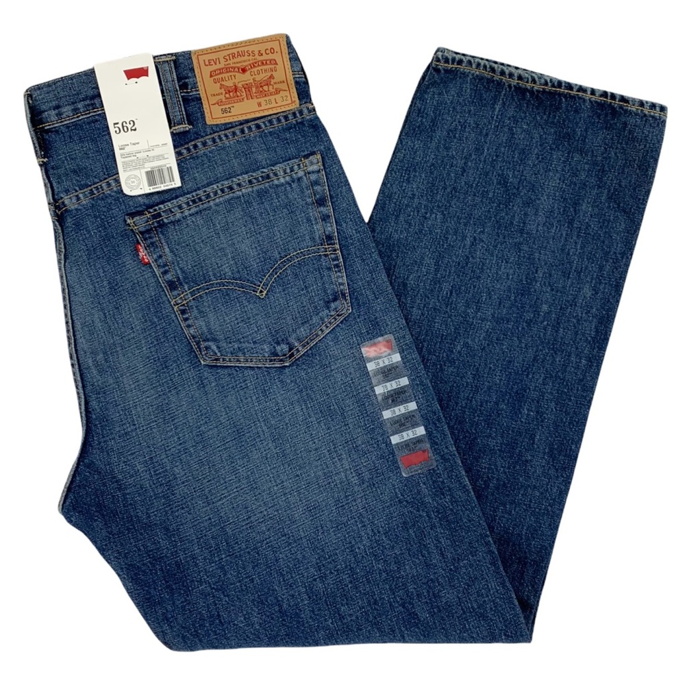 Levi’s 562 Loose Fit Tapered Ankle Button Fly Red Tab - Picture 14 of 15